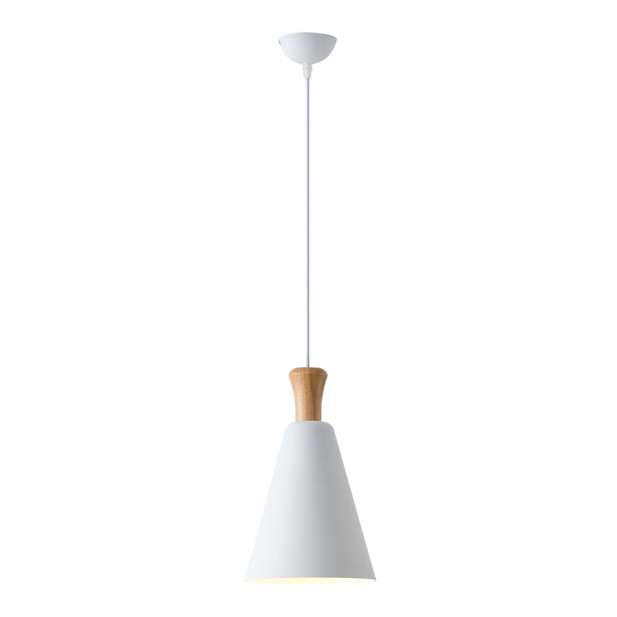 Lestenec na vrvici 1xE27/15W/230V bela pr. 20 cm