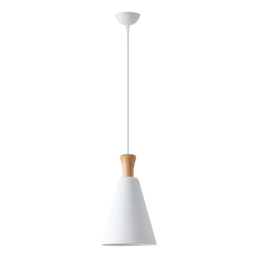 Lestenec na vrvici 1xE27/15W/230V bela pr. 20 cm