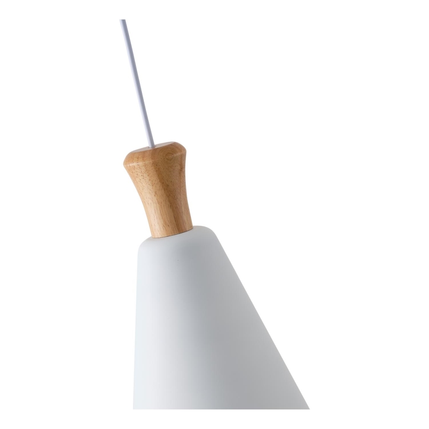 Lestenec na vrvici 1xE27/15W/230V bela pr. 20 cm