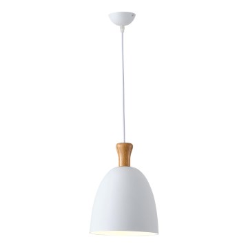 Lestenec na vrvici 1xE27/15W/230V bela pr. 23 cm