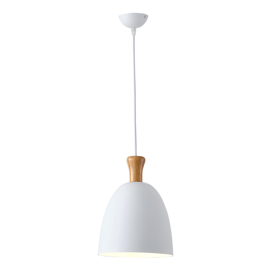 Lestenec na vrvici 1xE27/15W/230V bela pr. 23 cm
