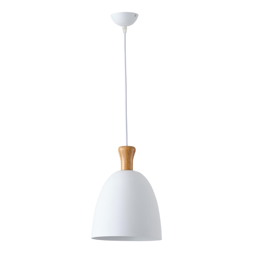 Lestenec na vrvici 1xE27/15W/230V bela pr. 23 cm