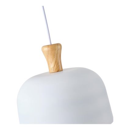 Lestenec na vrvici 1xE27/15W/230V bela pr. 27 cm