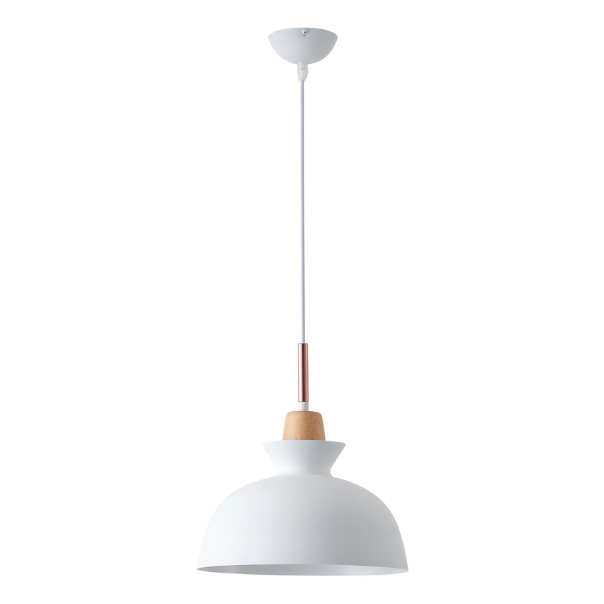 Lestenec na vrvici 1xE27/15W/230V bela pr. 28 cm
