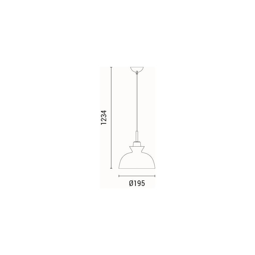 Lestenec na vrvici 1xE27/15W/230V bela pr. 28 cm