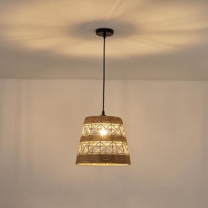 Lestenec na vrvici 1xE27/15W/230V bež