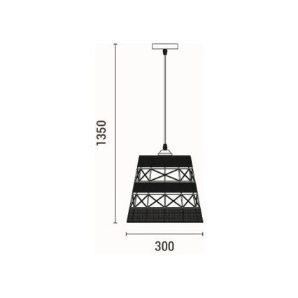 Lestenec na vrvici 1xE27/15W/230V bež