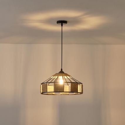Lestenec na vrvici 1xE27/15W/230V bež