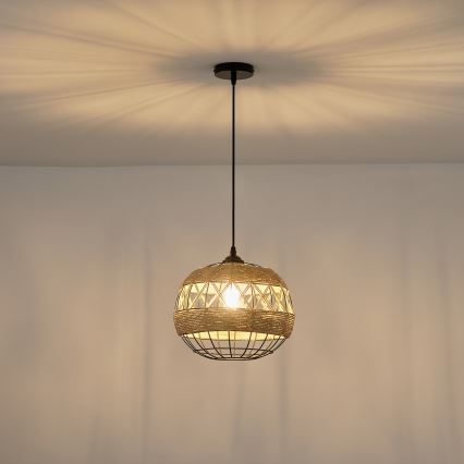 Lestenec na vrvici 1xE27/15W/230V bež