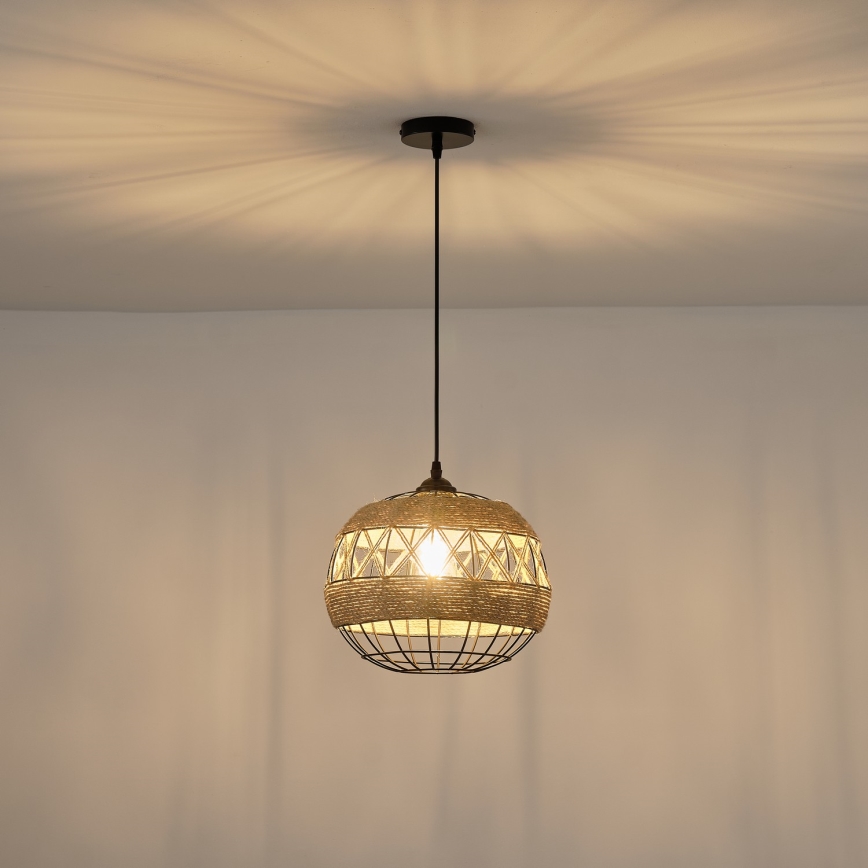 Lestenec na vrvici 1xE27/15W/230V bež