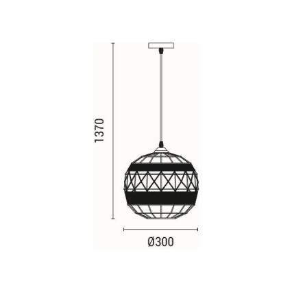 Lestenec na vrvici 1xE27/15W/230V bež