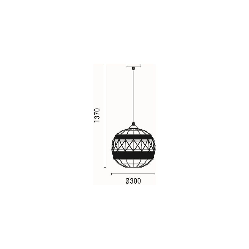 Lestenec na vrvici 1xE27/15W/230V bež