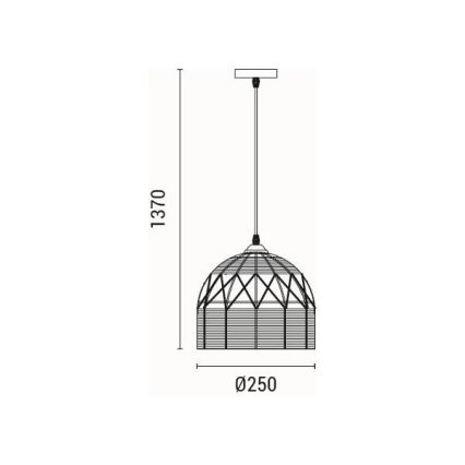Lestenec na vrvici 1xE27/15W/230V bež