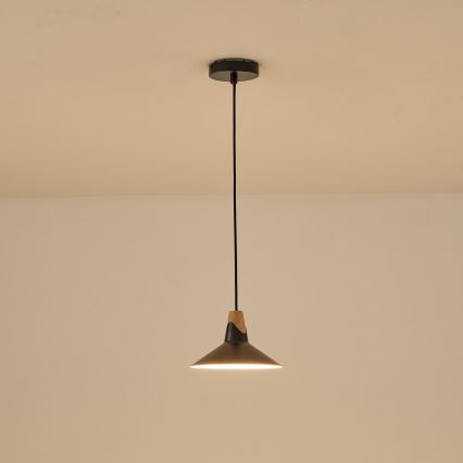 Lestenec na vrvici 1xE27/15W/230V črna