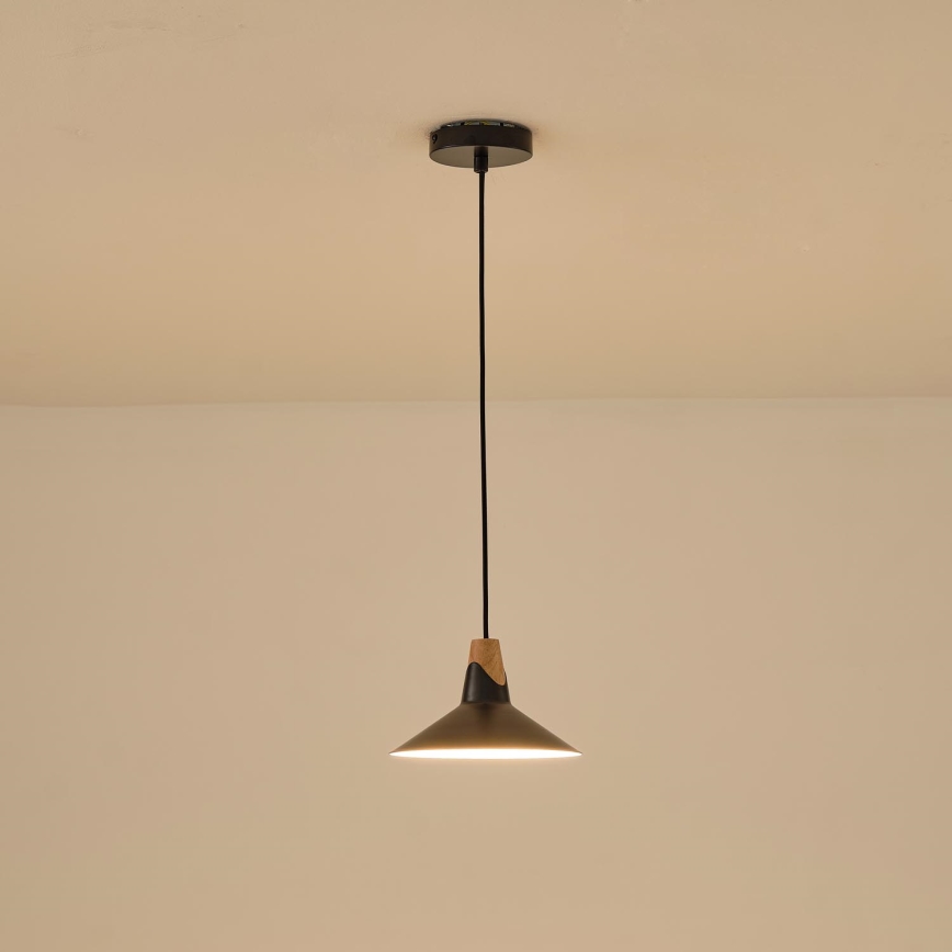 Lestenec na vrvici 1xE27/15W/230V črna