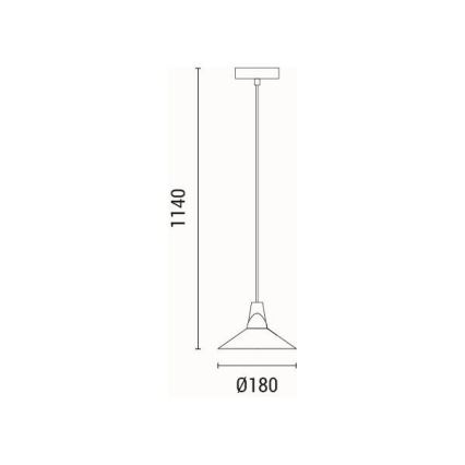 Lestenec na vrvici 1xE27/15W/230V črna
