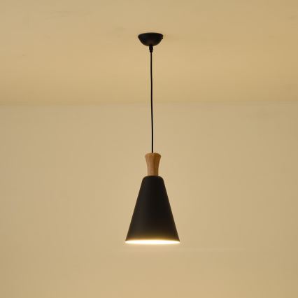 Lestenec na vrvici 1xE27/15W/230V črna pr. 20 cm