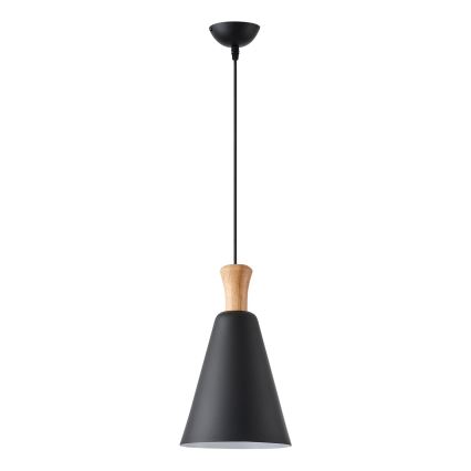 Lestenec na vrvici 1xE27/15W/230V črna pr. 20 cm