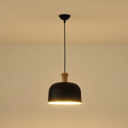 Lestenec na vrvici 1xE27/15W/230V črna pr. 27 cm