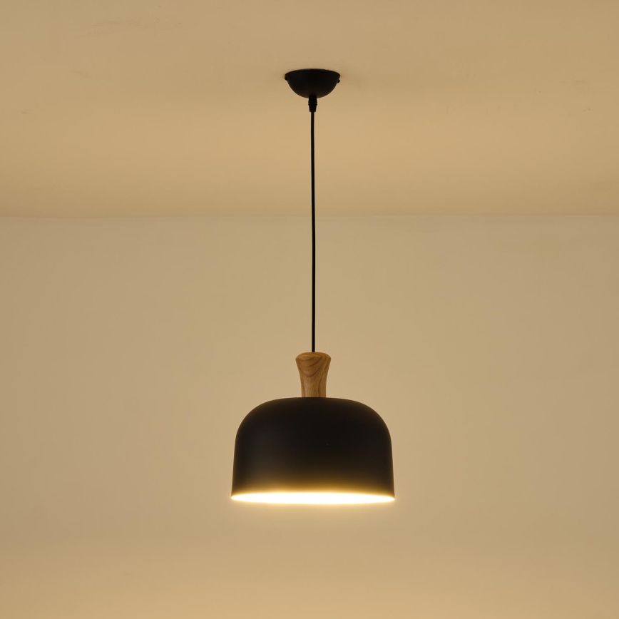 Lestenec na vrvici 1xE27/15W/230V črna pr. 27 cm