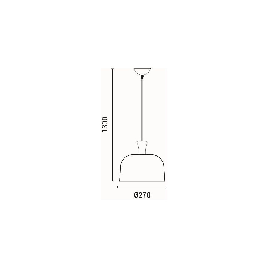 Lestenec na vrvici 1xE27/15W/230V črna pr. 27 cm