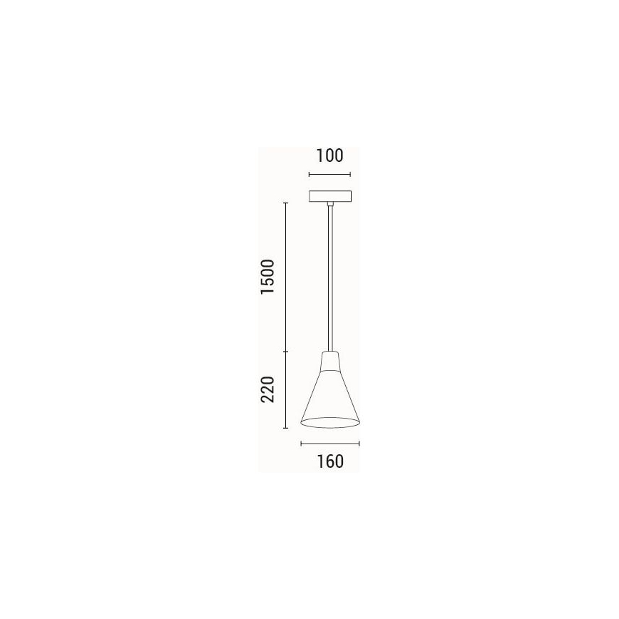 Lestenec na vrvici 1xE27/15W/230V krem barva