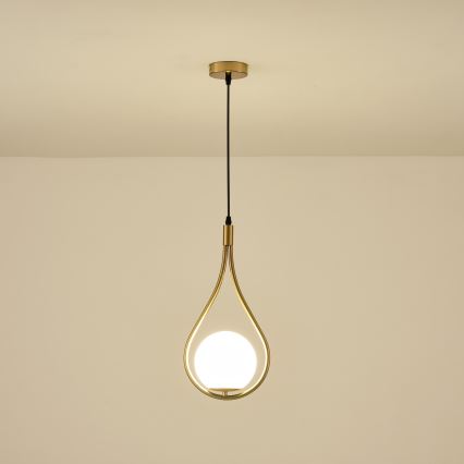 Lestenec na vrvici 1xE27/15W/230V medenina