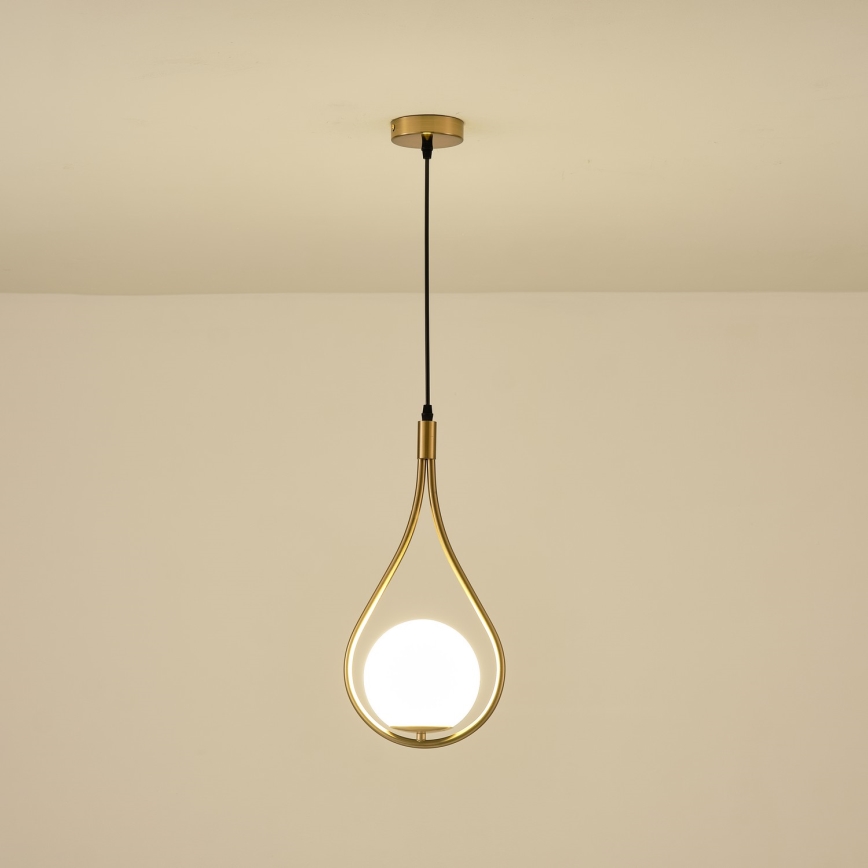 Lestenec na vrvici 1xE27/15W/230V medenina