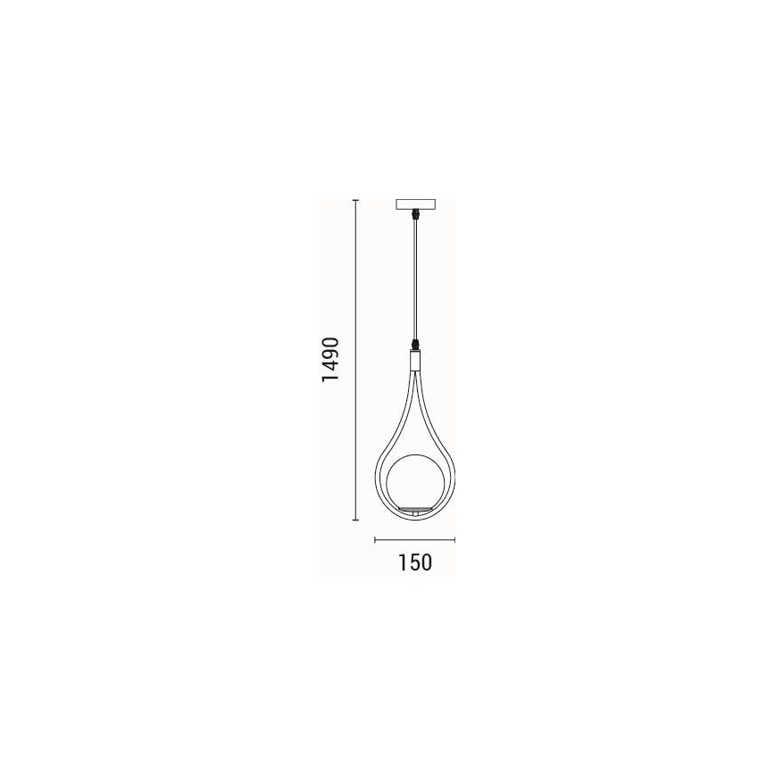Lestenec na vrvici 1xE27/15W/230V medenina