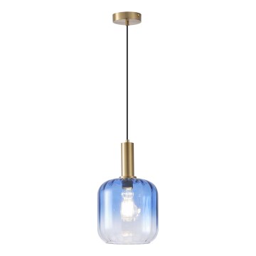 Lestenec na vrvici 1xE27/15W/230V modra/dimna pr. 20 cm