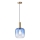 Lestenec na vrvici 1xE27/15W/230V modra/dimna pr. 20 cm