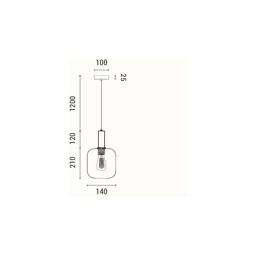 Lestenec na vrvici 1xE27/15W/230V modra/dimna pr. 20 cm