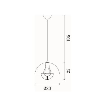 Lestenec na vrvici 1xE27/15W/230V modra
