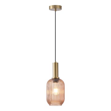 Lestenec na vrvici 1xE27/15W/230V rjava pr. 13 cm