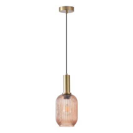 Lestenec na vrvici 1xE27/15W/230V rjava pr. 13 cm