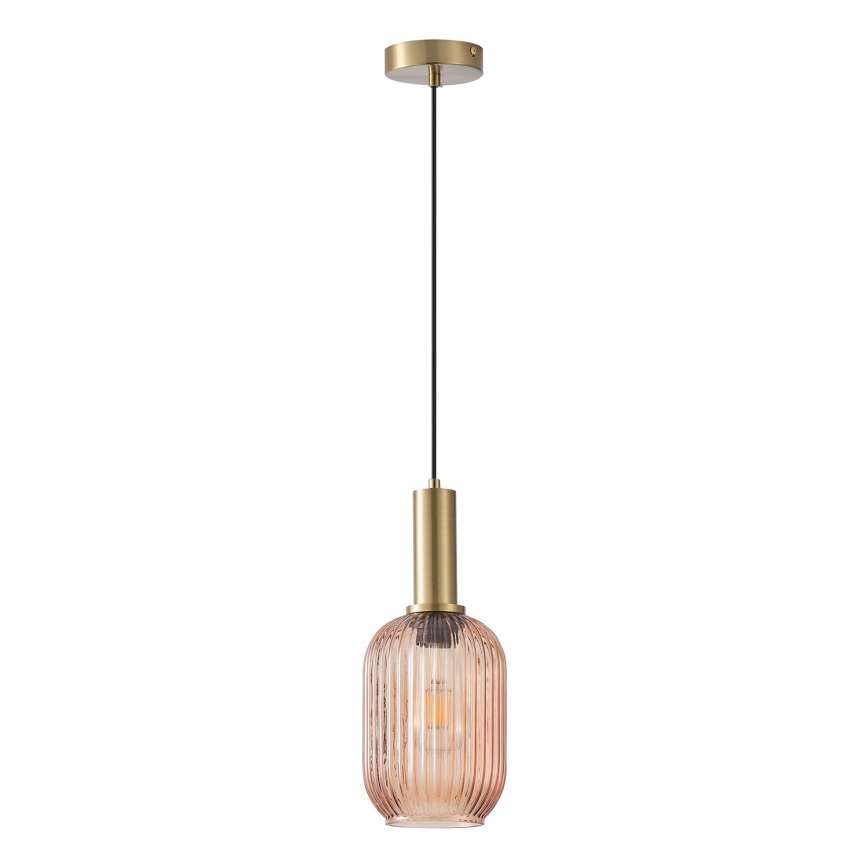 Lestenec na vrvici 1xE27/15W/230V rjava pr. 13 cm