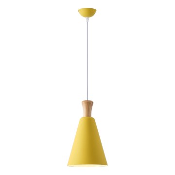 Lestenec na vrvici 1xE27/15W/230V rumena pr. 20 cm