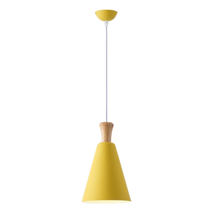 Lestenec na vrvici 1xE27/15W/230V rumena pr. 20 cm