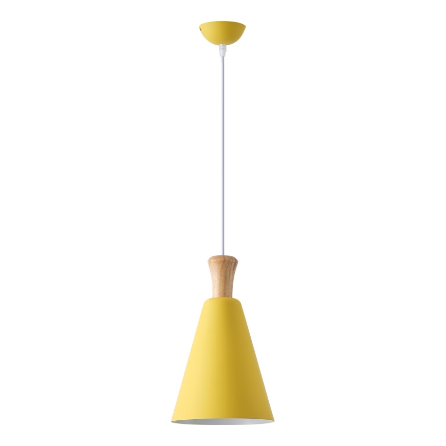 Lestenec na vrvici 1xE27/15W/230V rumena pr. 20 cm