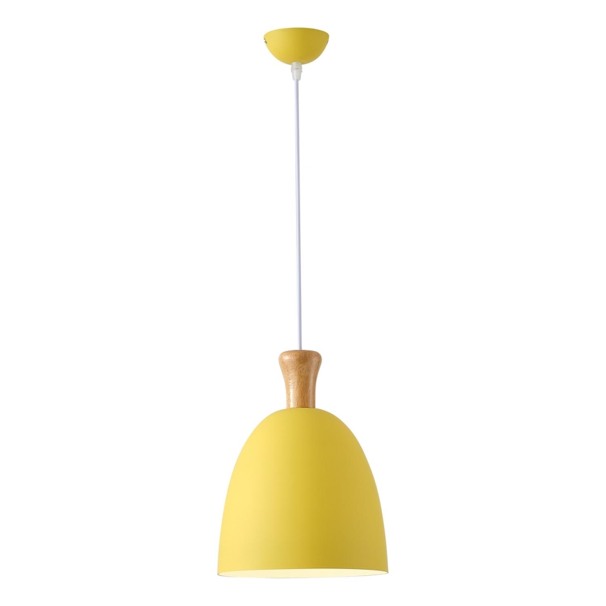 Lestenec na vrvici 1xE27/15W/230V rumena pr. 23 cm