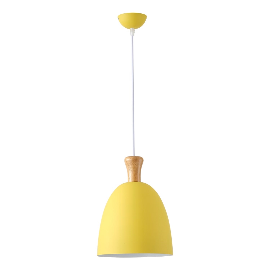 Lestenec na vrvici 1xE27/15W/230V rumena pr. 23 cm