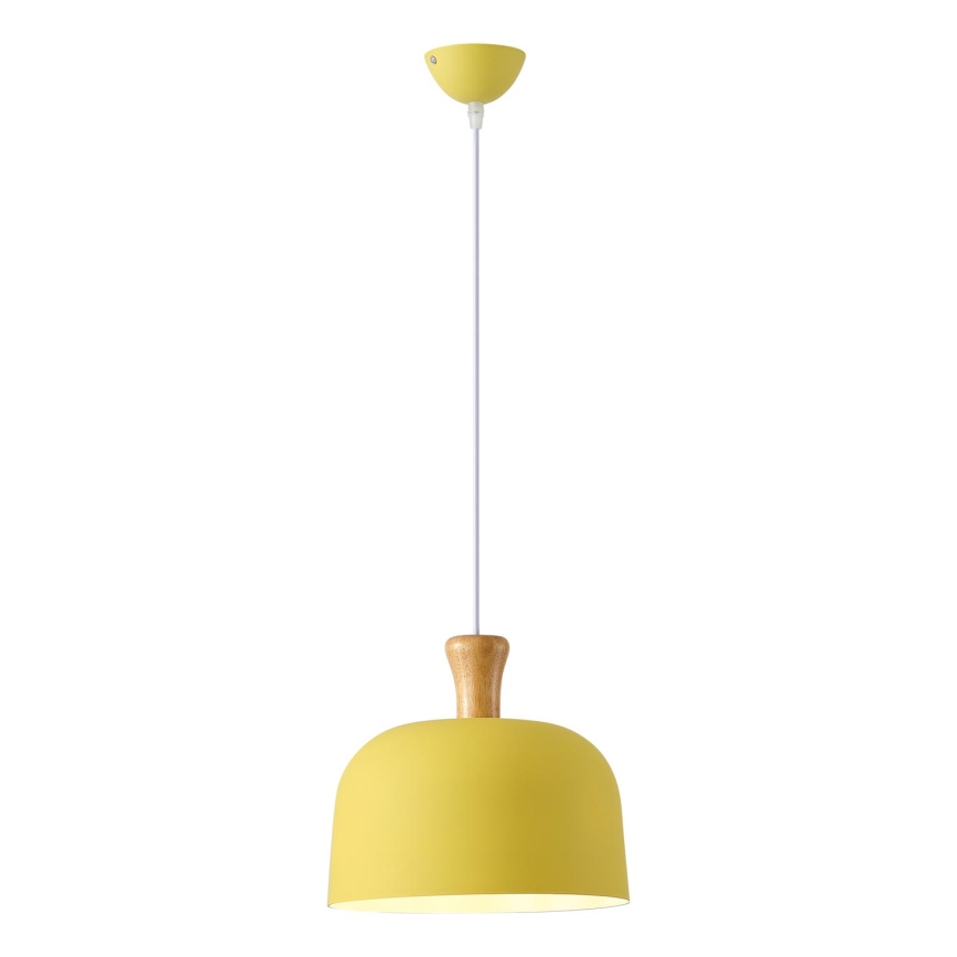 Lestenec na vrvici 1xE27/15W/230V rumena pr. 27 cm