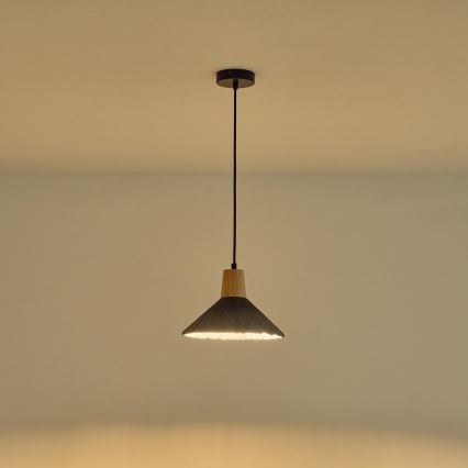 Lestenec na vrvici 1xE27/15W/230V siva