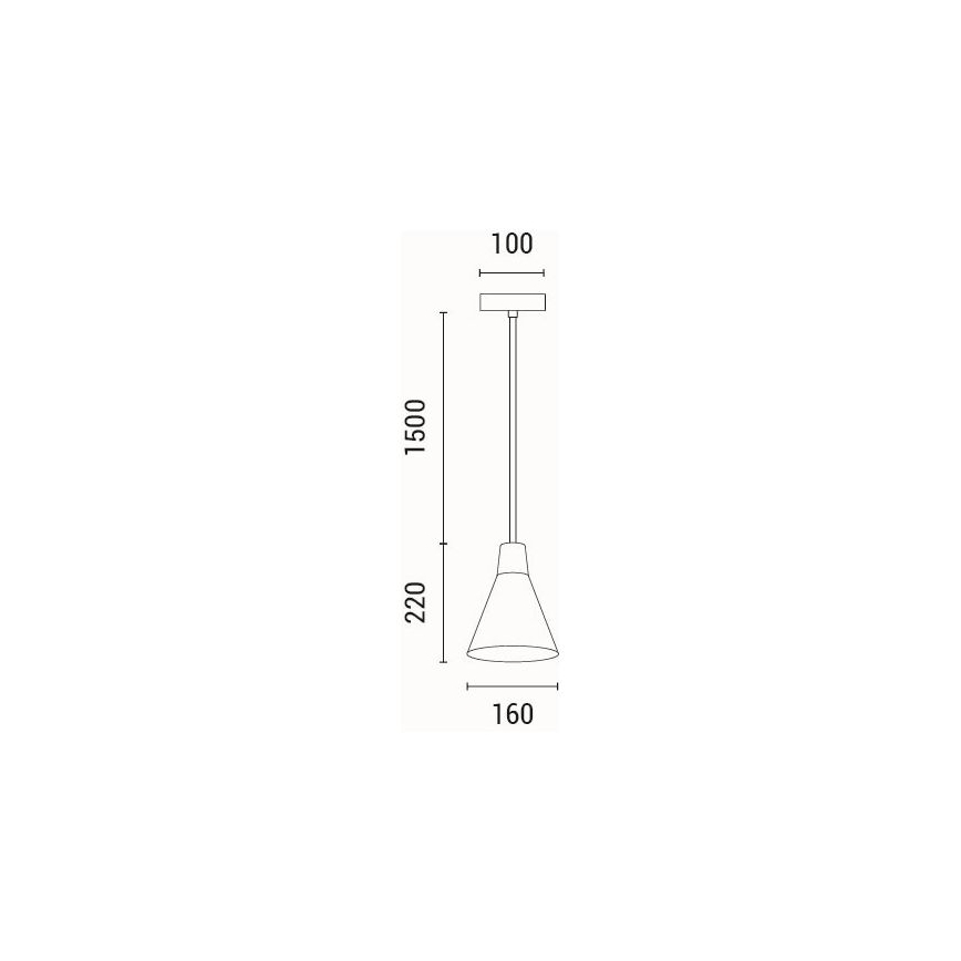 Lestenec na vrvici 1xE27/15W/230V siva
