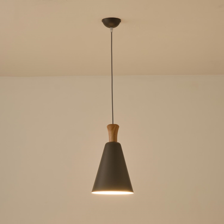 Lestenec na vrvici 1xE27/15W/230V siva pr. 20 cm