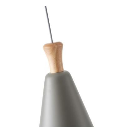 Lestenec na vrvici 1xE27/15W/230V siva pr. 20 cm