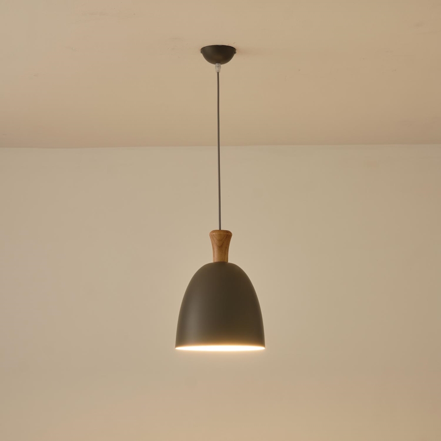 Lestenec na vrvici 1xE27/15W/230V siva pr. 23 cm