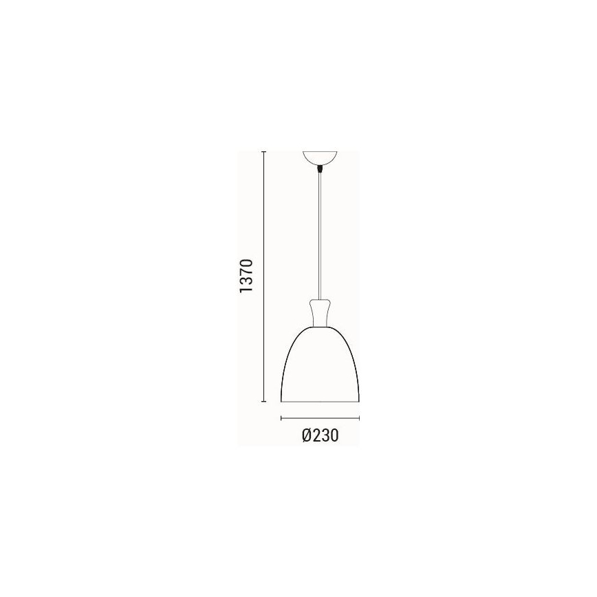 Lestenec na vrvici 1xE27/15W/230V siva pr. 23 cm