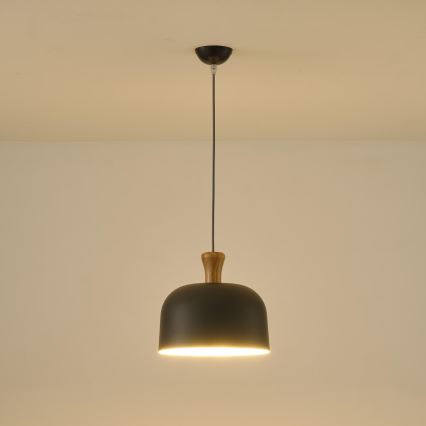 Lestenec na vrvici 1xE27/15W/230V siva pr. 27 cm