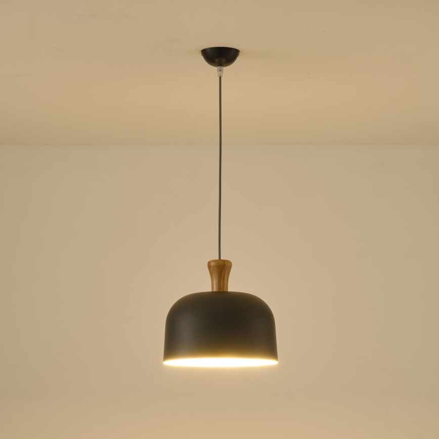 Lestenec na vrvici 1xE27/15W/230V siva pr. 27 cm